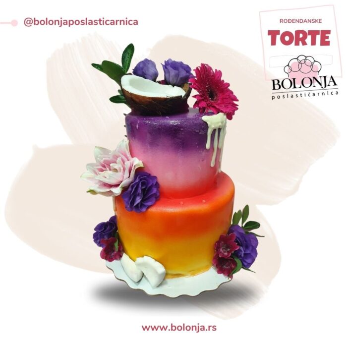 Tropska ombre torta